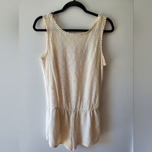 Cream lace romper
